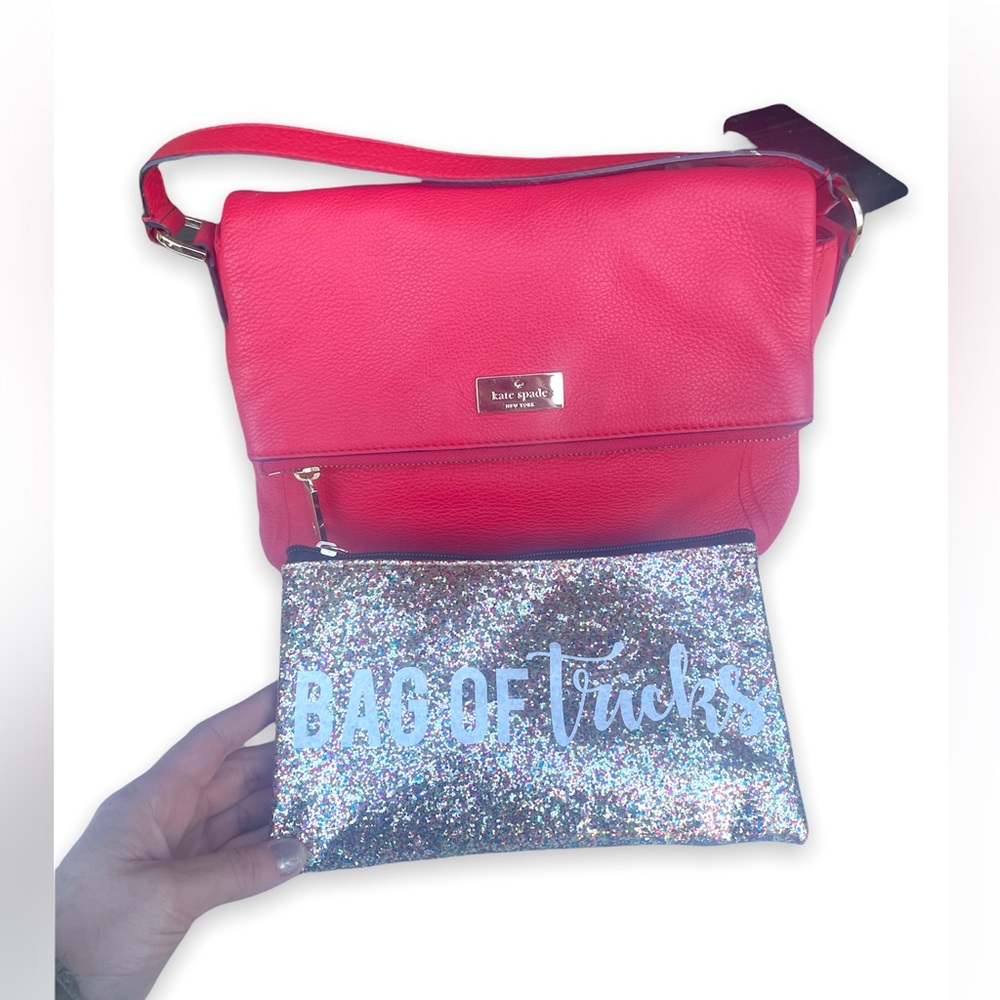 ♠️ kate spade Leila Pebbled Leather Flap Shoulder Bag ♠️ - Picture 4 of 16